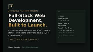 Full-Stack Web Developer Portfolio | React, Node.js, WordPress