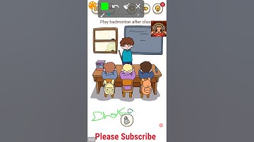 Brain find level 56, play badminton after class !, brain find answer,video game walkthrough