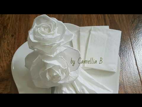Video DIY: Napkin rose from handkerchiefs tissues- Hoa hồng... - youtube