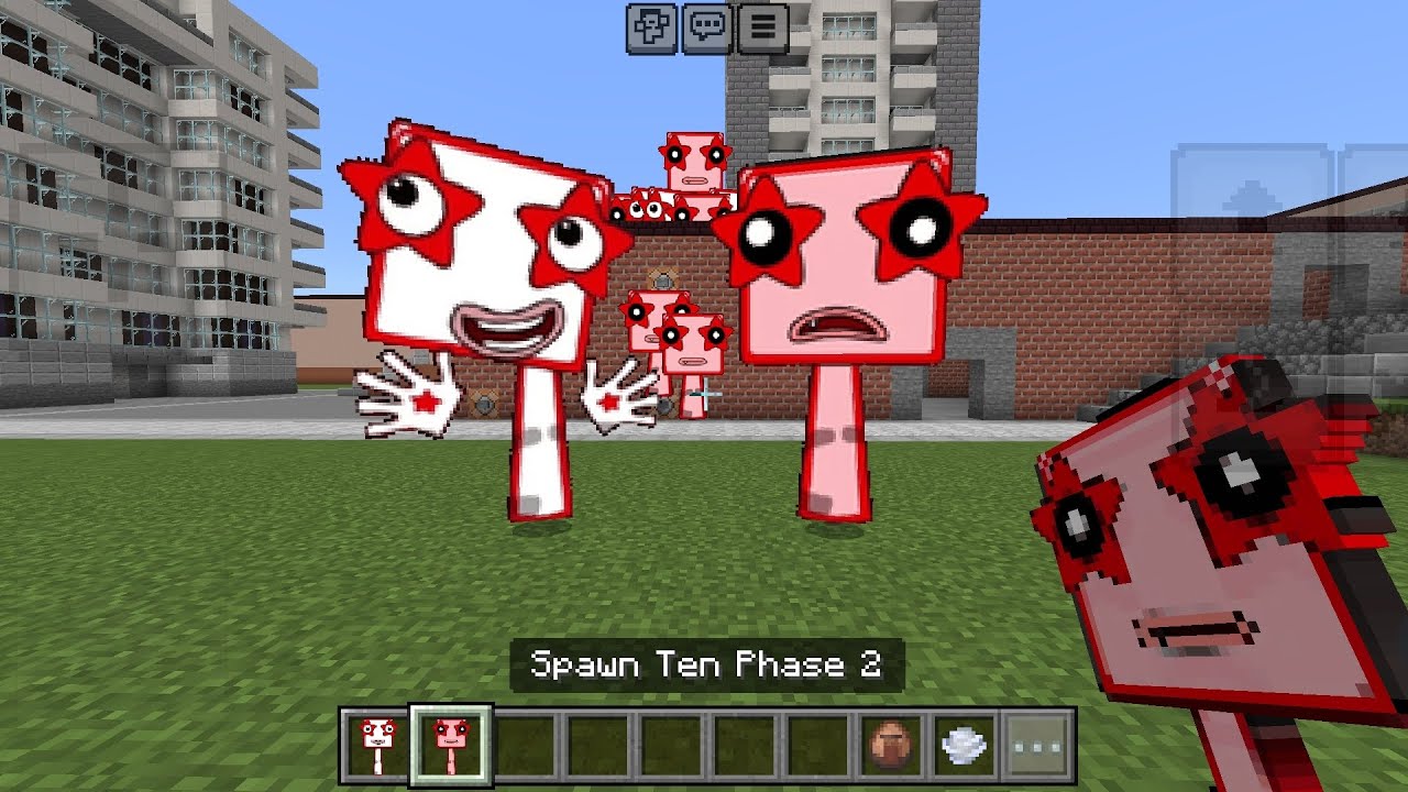 Sprunki OC Ten Phase 2 from Numberblocks added in Minecraft PE
