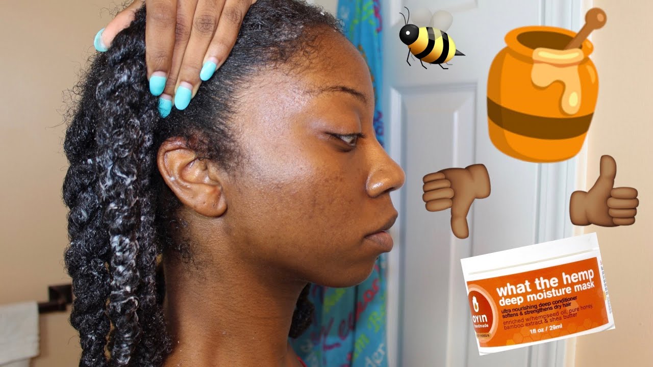 BEST HONEY HAIR MASK?! 🍯 *NEW* Oyin Handmade What The Hemp Deep Moisture Mask Review & Demo
