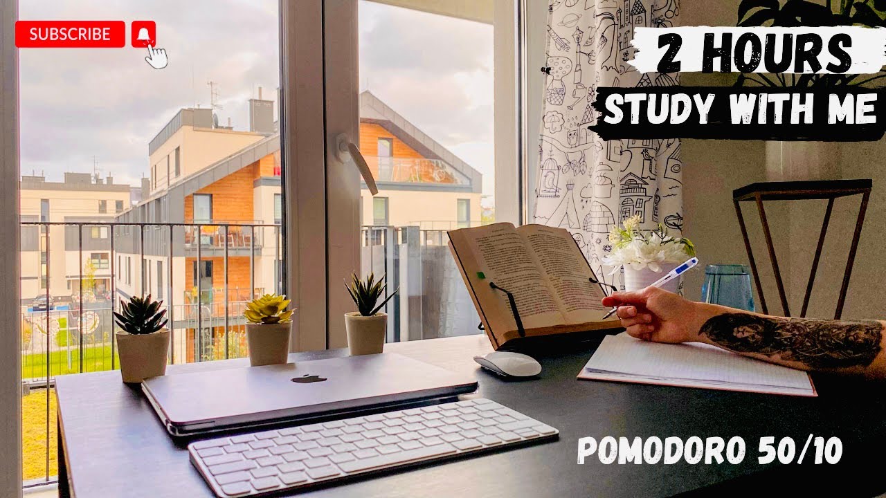 2 HOURS STUDY WITH ME | Background noise, birds sound, no music ...
