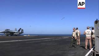 The US Department of Defense released video of US Navy aircraft conducting operations on board the G