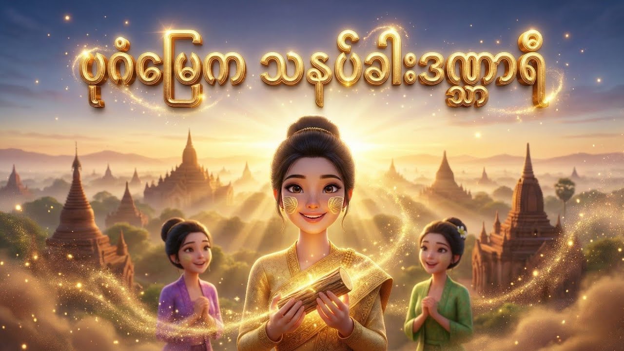 ပုဂံမြေက သနပ်ခါးဒဏ္ဍာရီ | The Legend of Thanaka: A Tale from Bagan (Full AI Animation)