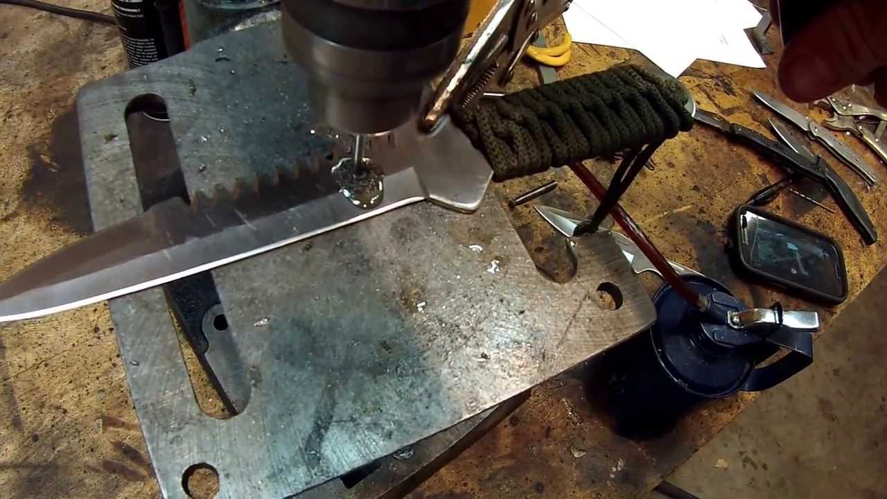 How To Drill Through A Knife Blade YouTube