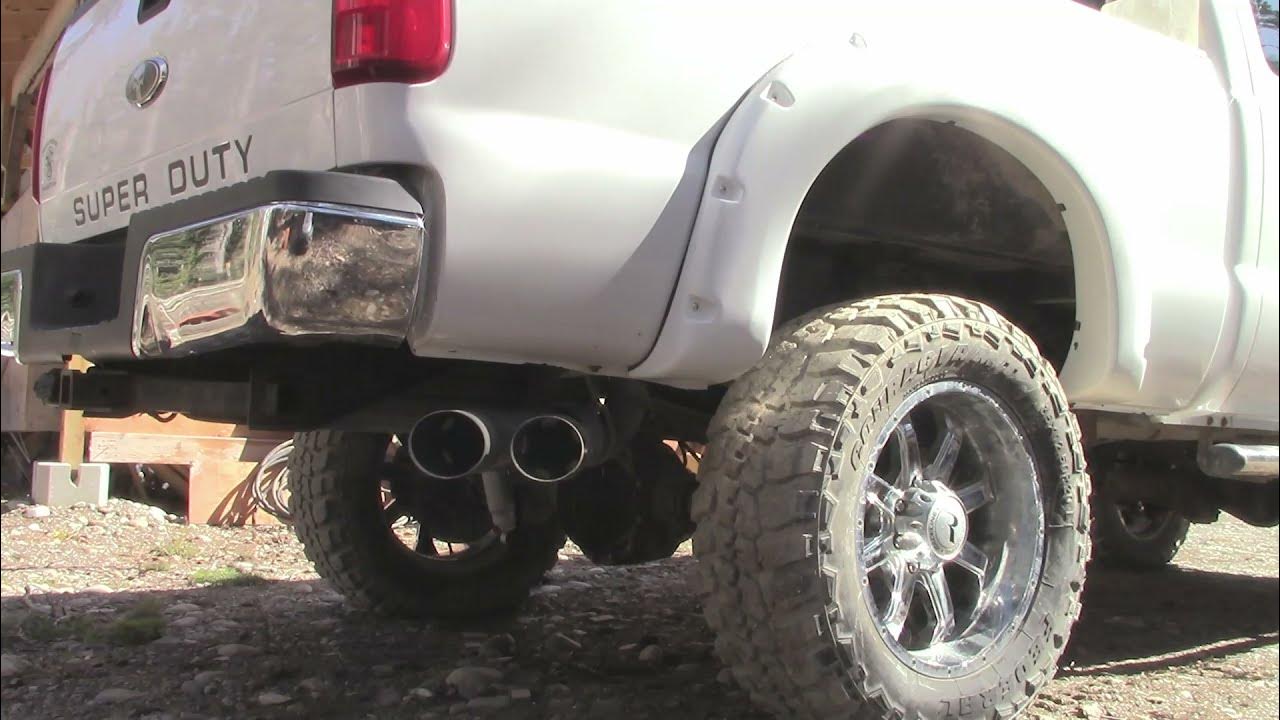 Ford 6.4 Powerstroke Deleted Exhaust Sound - YouTube