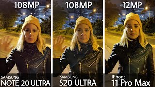 Samsung Galaxy Note 20 Ultra VS Galaxy S20 Ultra VS iPhone 11 Pro Max CAMERA COMPARISON