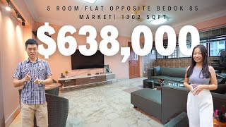 5RM FLAT OPPOSITE BEDOK 85 FAMOUS MARKET | HUGE AND RENOVATED