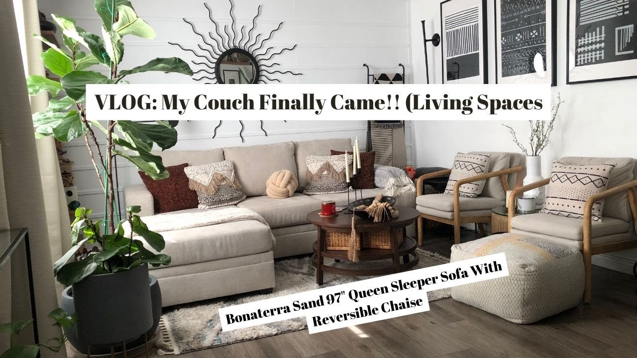 VLOG My Couch Finally Came!! Living Spaces YouTube