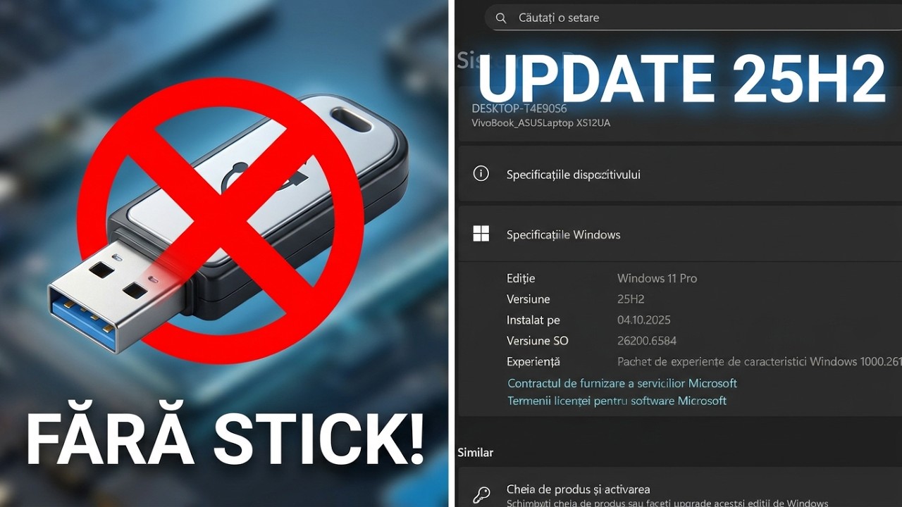 Cum să faci upgrade la Windows 11 25H2 fără stick USB | Asistent