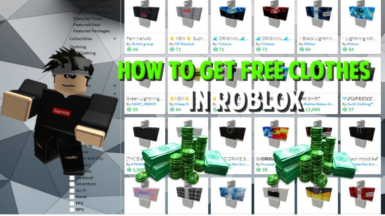 Roblox How To Get Free Clothes In Roblox 2017 Youtube
