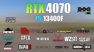RTX 4070 + i5 13400F : Test in 16 Games - RTX 4070 Gaming