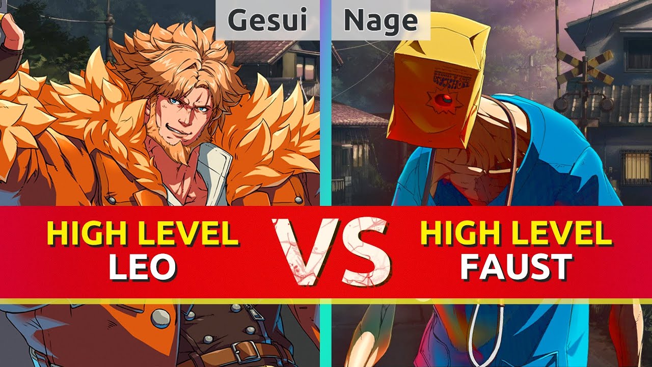 GGST ▰ Gesui (Leo Whitefang) vs Nage (Faust). Guilty Gear Strive High Level Gameplay