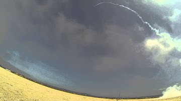 Fiesta Island 2013. Rocket launch with failed recovery parachute deployment.