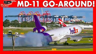 FedEx MD 11 Goes Around after Touchdown on the runway