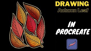 Autumn Leaf - Fast Easy Drawing in Procreate (#shorts)(#relaxing)(#goodfriday)