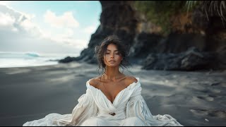 Sands of Temptation: Grace and Playfulness by the Waves 🌊❤️
