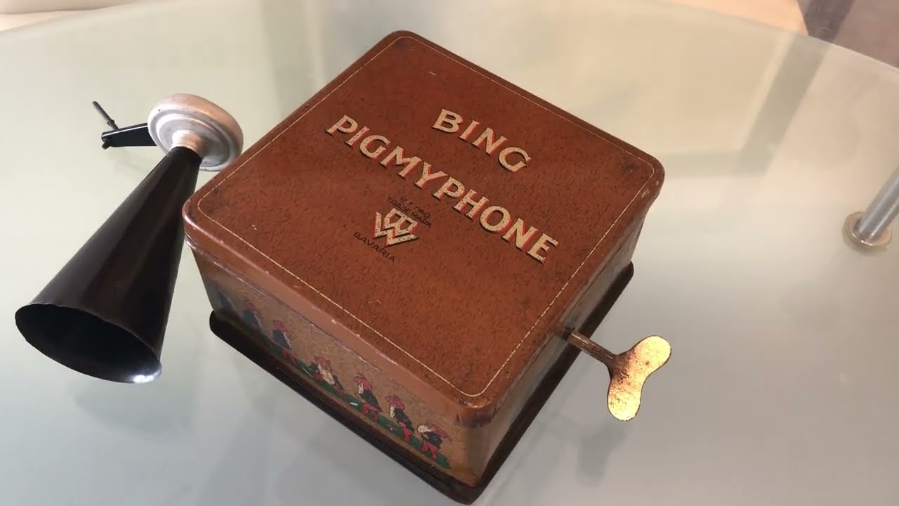 Jouet Phonographe (Gramophone) C.1925 - Allemagne - Tôle - À Réparer