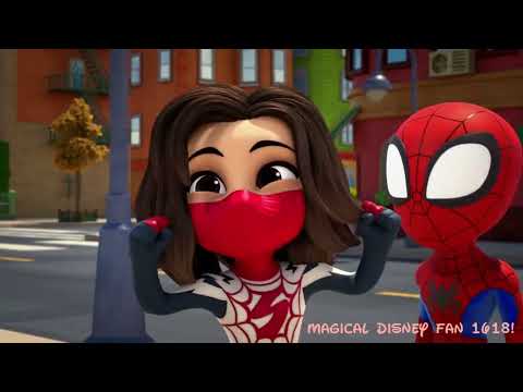 Team Spidey Meet Silk And Help Her Defeat Doc Ock : Spidey And His Amazing Friends Clip!
