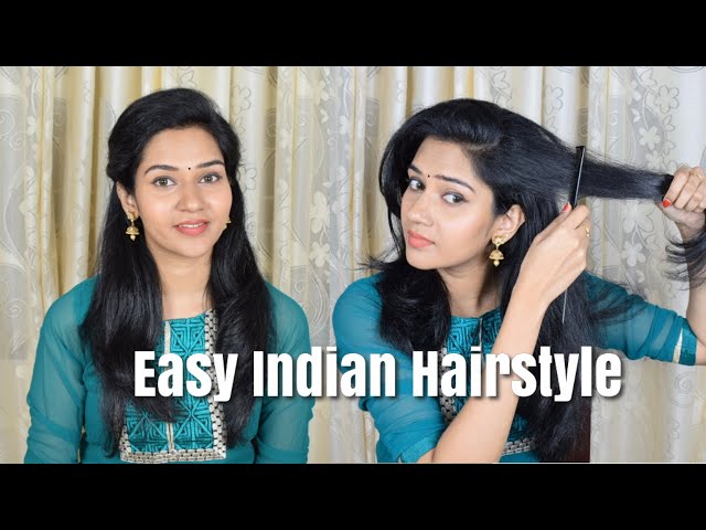 50+ Stunning Indian Hairstyles for Reception | Homecoming hairstyles,  Elegant ponytail, Loose curls hairstyles