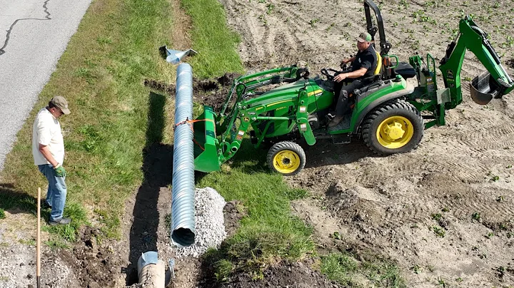 DIY Culvert Installation with Compact Tractor!