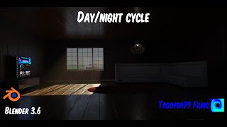 Day night cycle timelapse in blender 3.6