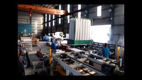 Double side multiple wallboard and ceiling tile laminating line for plasterboard / gypsumboard