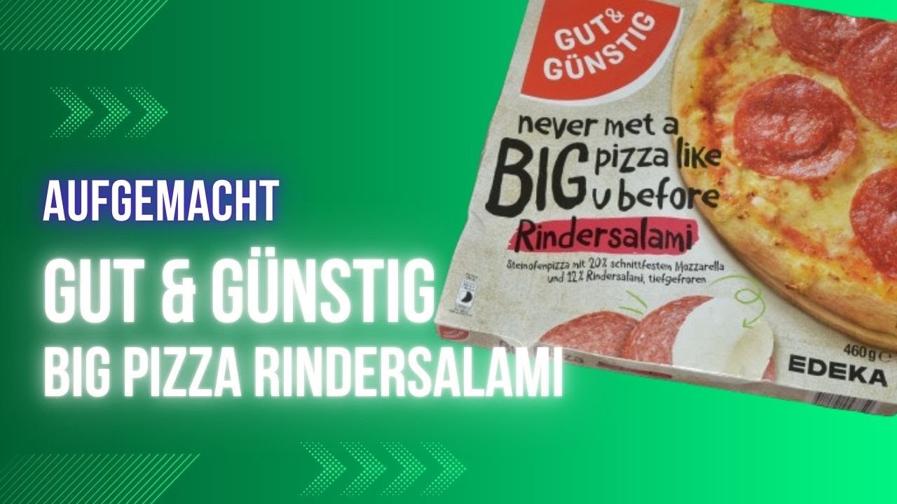 Fertiggebacken: Gut & Günstig Big Pizza Rindersalami 2024