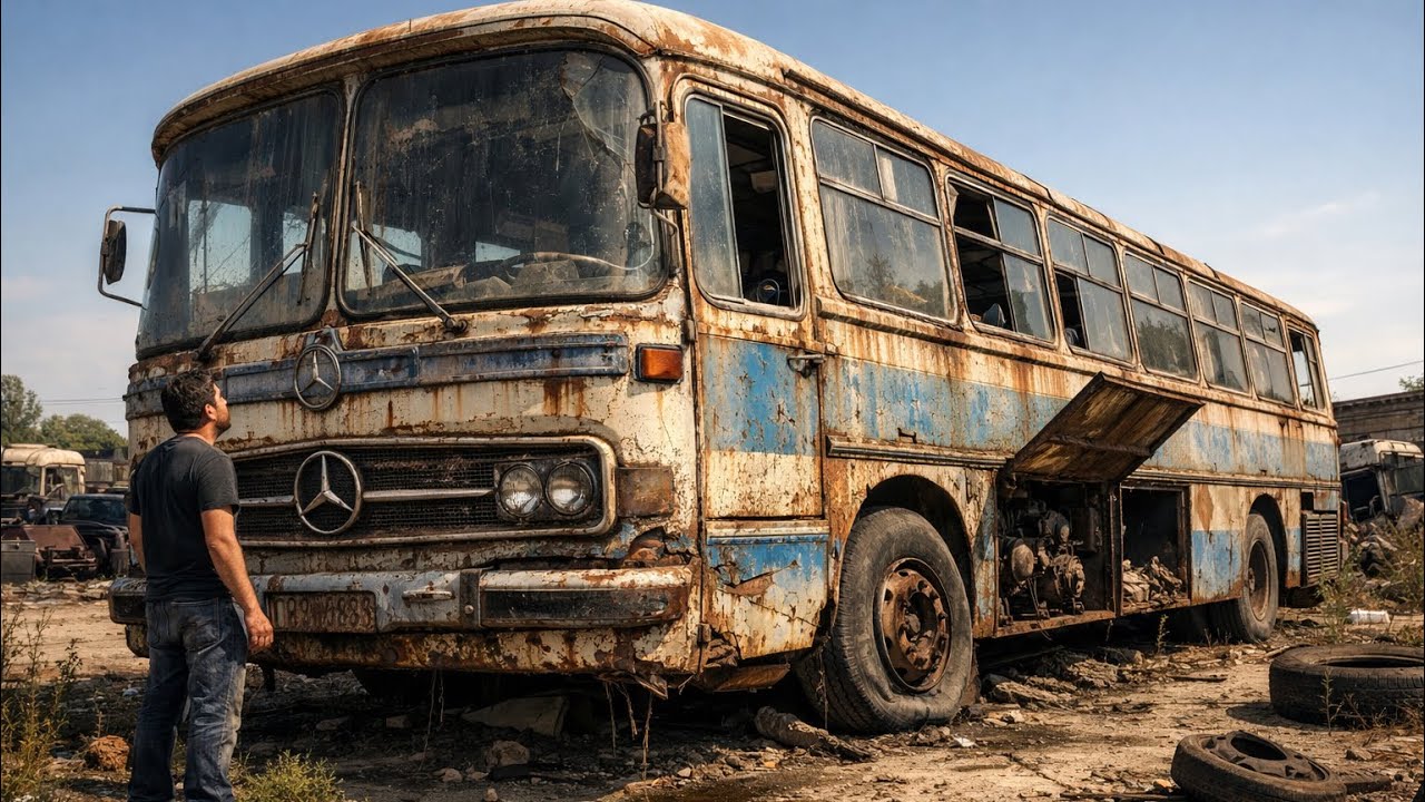ASMR Car Restoration | Saving an Abandoned Mercedes-Benz O 302 – Full Restoration From Rust to 