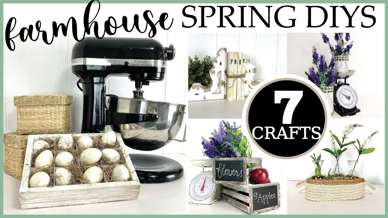 7 Stunning Spring Farmhouse Decor Crafts | Dollar Tree DIYs - YouTube