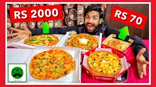 Rs 2000 PIZZA | Cheap Vs Expensive Food Challenge | Veggie Paaji