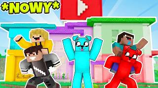 BUDUJE DOMEK dla YOUTUBERÓW w Minecraft! 🔴😄