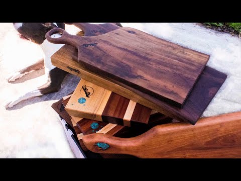 Natural Edge Cutting Board with Inlay