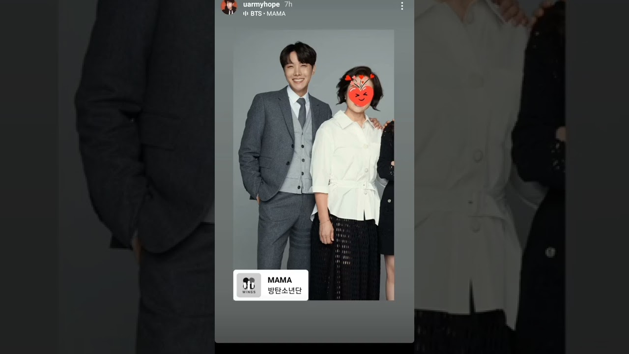BTS Jhope Mother's day Instagram story 