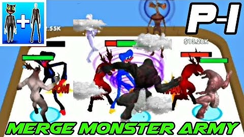 completed level 1 to 20 in merge monster army part 1 game | android gameplay | by gamex boiz
