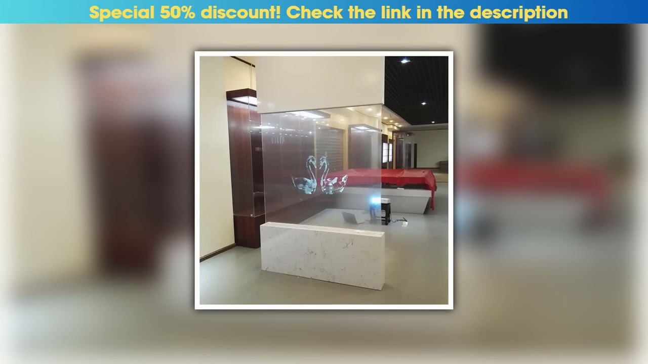 Limited HOHOFILM 152cmx100cm Clear Rear Projection Film Holographic Film Screen Film Projection Wal
