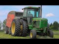 John deere 4450 tractors baling hay