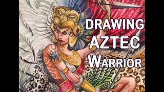 DRAWING AZTEC WARRIOR l Painting artwork l The Character Design Challenge - lisa ing art