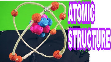 Atom Model - How to make  an oxygen Atom Model | atom model making |   Atom 3D Model | atom project