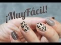 Uñas animal print leopardo FÁCIL y elegante