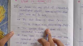 What Is SPAM Types Of Spam Short Notes For IT Subjects #dowithme #computerscience #computervirus