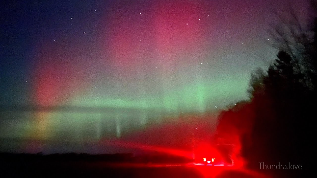 Northern Lights 12/01/23 Sugar Camp WI YouTube