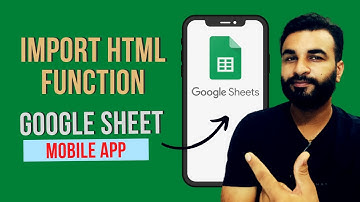 How to use Import HTML function in Google sheets mobile app | Import HTML function in mobile app
