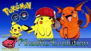 Pokémon GO!, "Pikachu Evolution" Coloring With Alcohol Markers