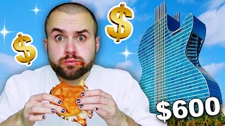 $600 Day At The GUITAR HOTEL! Room Service for 24 HOURS! Hard Rock Hotel REVIEW!