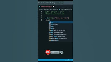 Python program to check number is even or odd 💖👌#shorts #coding #python #programming