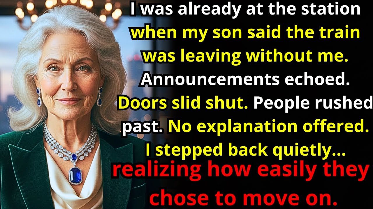 I Was Already at the Station When My Son Said the Train Was Leaving Without Me… So I Stepped Back…