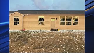 Hail damages homes, destroys crops near Flasher