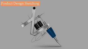 Product Design Sketching With Rendering (Tattoo Gun) Part 1