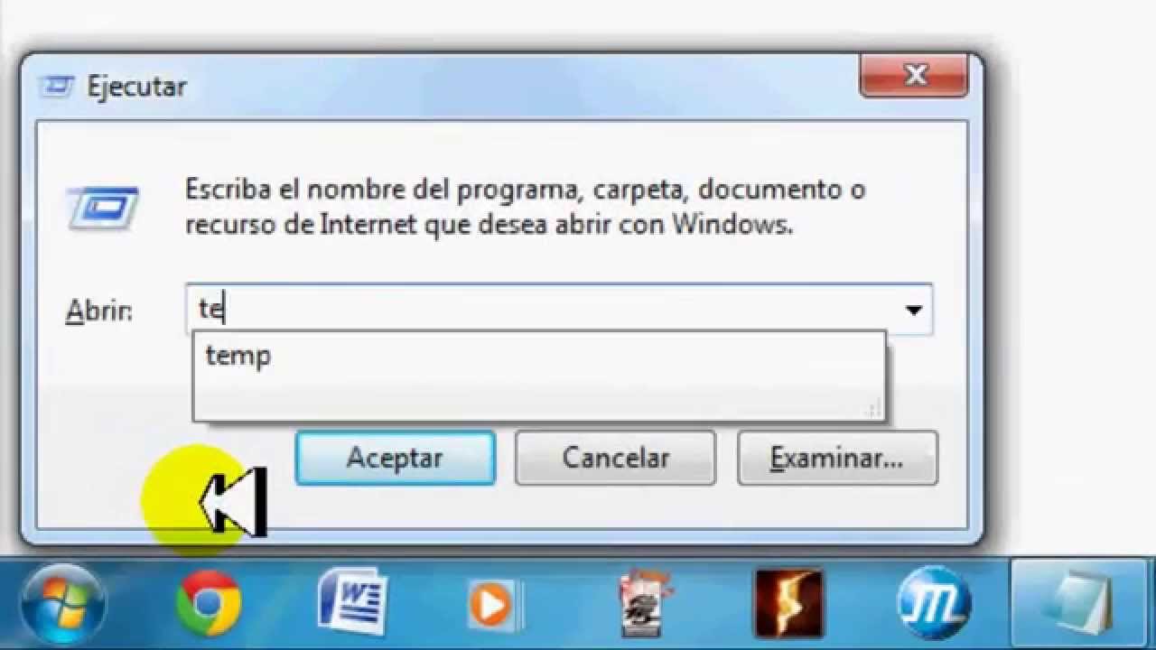 claves o palabras secretas usando ejecutar y para que sirven YouTube